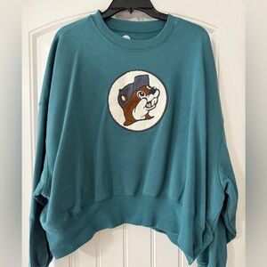 Buc-ee’s Teal Cropped Sweatshirt